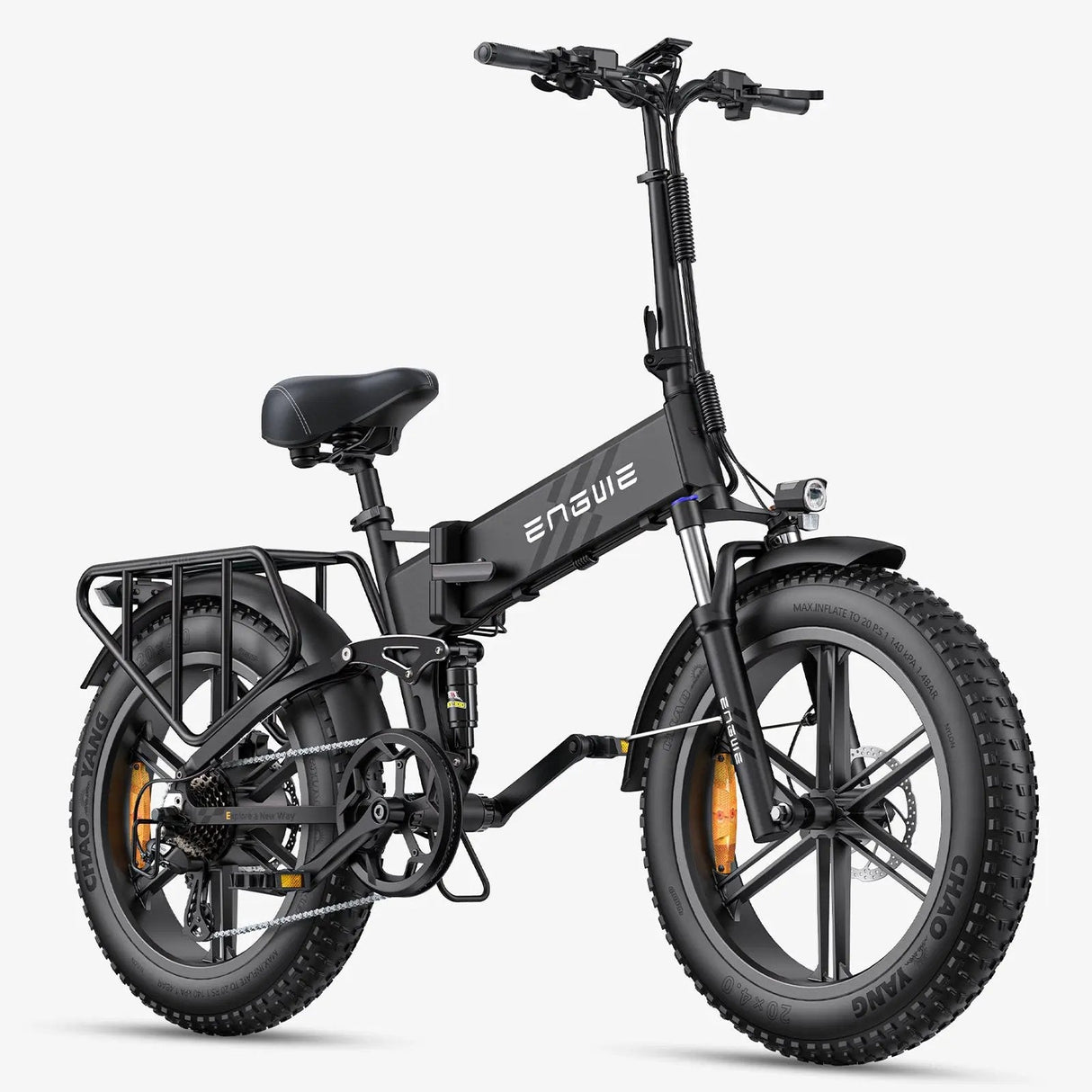 ENGINE PRO 2.0 Rowery elektryczne w pełnym profilu z składaną ramą ze stopu aluminium 6061 i oponami 20x4,0 cala