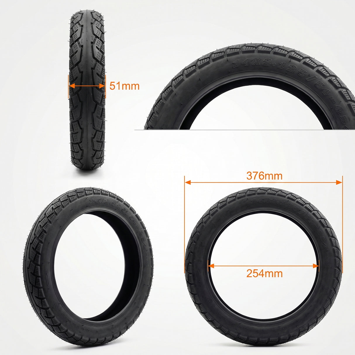 Opona 14×2.125 do roweru elektrycznego