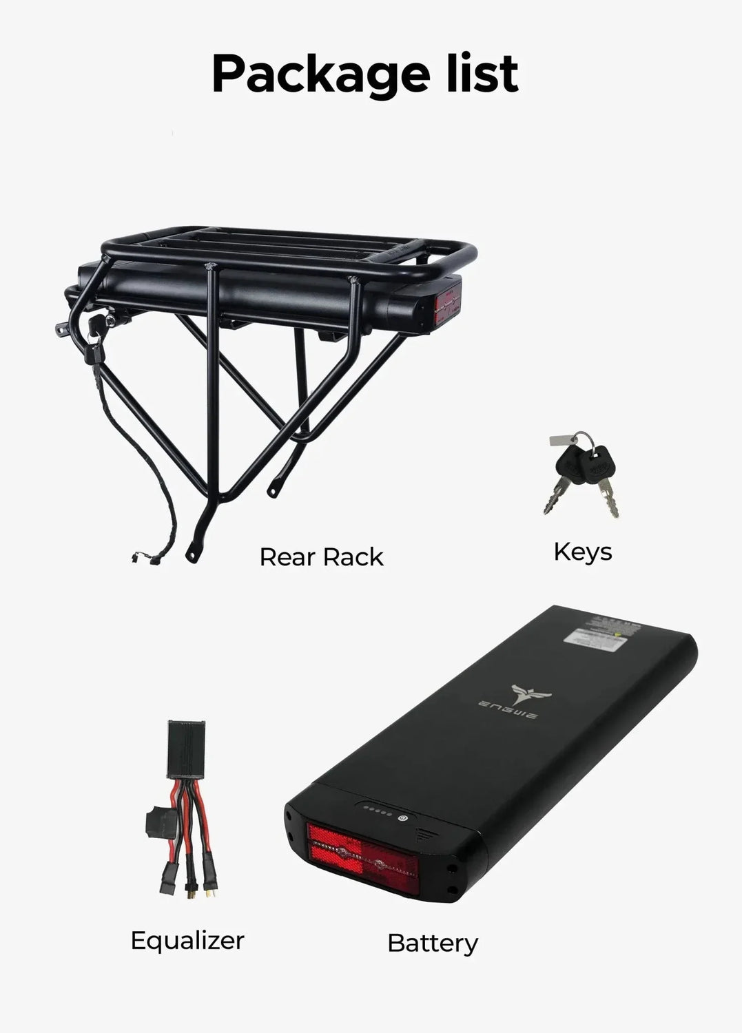Batteria posteriore 48V13Ah per EP - 2 PRO + portapacchi posteriore - ottobest.it